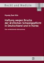 Haftung wegen Bruchs der aerztlichen Schweigepflicht in Deutschland und in Korea