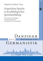 Gesprochene Sprache in der philologischen Sprachausbildung