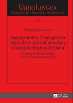 Argumentative Strategien in deutschen und italienischen wissenschaftlichen Artikeln