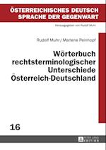 Woerterbuch rechtsterminologischer Unterschiede Oesterreich–Deutschland