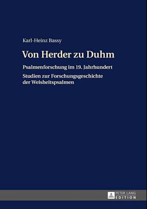 Von Herder zu Duhm