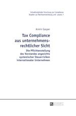 Tax Compliance aus unternehmensrechtlicher Sicht