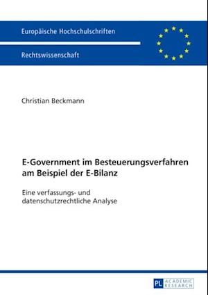 velstand forbundet foretrække Få E-Government im Besteuerungsverfahren am Beispiel der E-Bilanz af Christian  Beckmann som e-bog i ePub format på tysk - 9783653956580