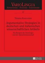 Argumentative Strategien in deutschen und italienischen wissenschaftlichen Artikeln