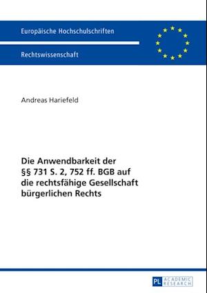 Die Anwendbarkeit der §§ 731 S. 2, 752 ff. BGB auf die rechtsfaehige Gesellschaft buergerlichen Rechts