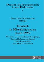 Deutsch in Mittelosteuropa nach 1989