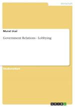 Government Relations - Lobbying