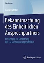 Bekanntmachung des Einheitlichen Ansprechpartners