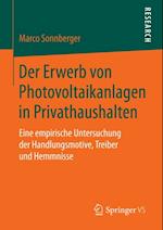 Der Erwerb von Photovoltaikanlagen in Privathaushalten