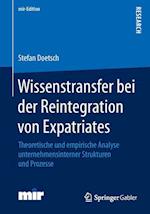 Wissenstransfer bei der Reintegration von Expatriates