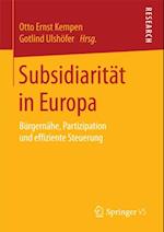 Subsidiarität in Europa