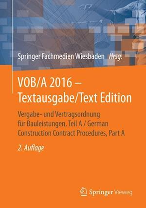 VOB/A 2016 - Textausgabe