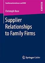 Supplier Relationships to Family Firms