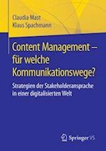 Content Management – für welche Kommunikationswege?