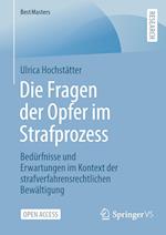 Die Fragen der Opfer im Strafprozess