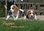 Puppies Birthday Calendar / UK-Version (Wall Calendar perpetual DIN A3 Landscape)