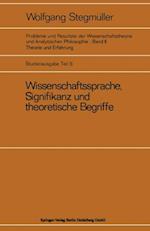 Wissenschaftssprache, Signifikanz und theoretische Begriffe