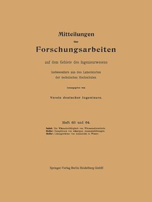 Mitteilungen über Forschungsarbeiten auf dem Gebiete des Ingenieurwesens