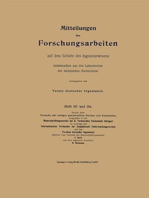 Mitteilungen über Forschungsarbeiten auf dem Gebiete des Ingenieurwesens