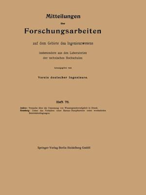 Mitteilungen über Forschungsarbeiten auf dem Gebiete des Ingenieurwesens insbesondere aus den Laboratorien der technischen Hochschulen