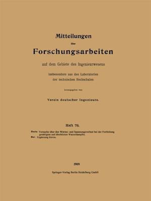 Mitteilungen über Forschungsarbeiten auf dem Gebiete des Ingenieurwesens