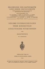 Neuere Untersuchungen Über Eindeutige Analytische Funktionen