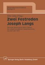 Zwei Festreden Joseph Langs