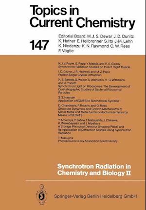 Synchrotron Radiation in Chemistry and Biology II