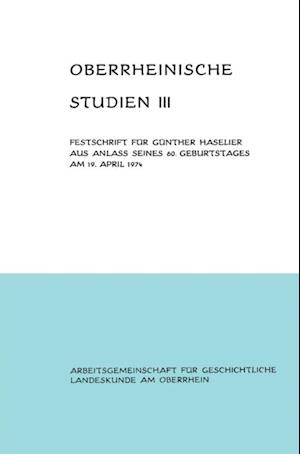 Oberrheinische Studien Band III