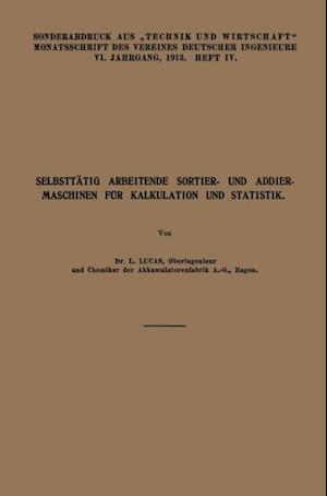 Selbsttätig Arbeitende Sortier- und Addiermaschinen für Kalkulation und Statistik