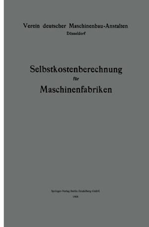 Selbstkostenberechnung für Maschinenfabriken