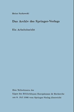 Das Archiv des Springer-Verlags