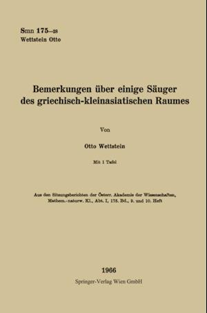 Bemerkungen über einige Säuger des griechisch-kleinasiatischen Raumes