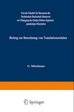 Beitrag zur Berechnung von Translationsschalen