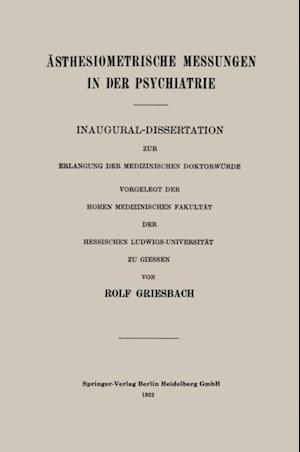 Ästhesiometrische Messungen in der Psychiatrie