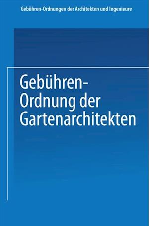 Gebühren-Ordnung der Gartenarchitekten