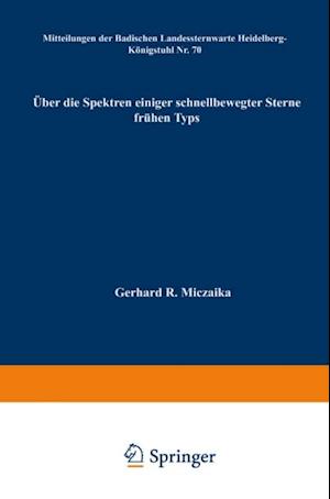 Über die Spektren einiger schnellbewegter Sterne führen Typs