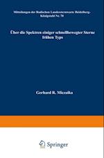 Über die Spektren einiger schnellbewegter Sterne führen Typs