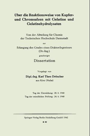 Über die Reaktionsweise von Kupfer- und Chromsalzen mit Gelatine und Gelatinehydrolysaten