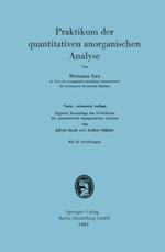 Praktikum der quantitativen anorganischen Analyse