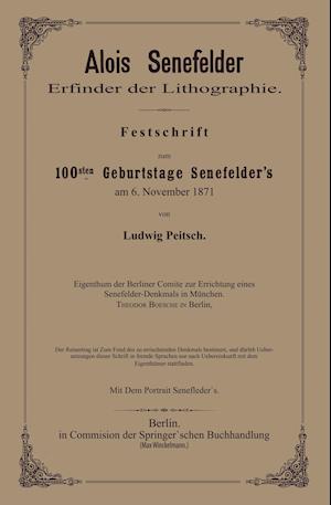 Alois Senefelder Erfinder der Lithographie