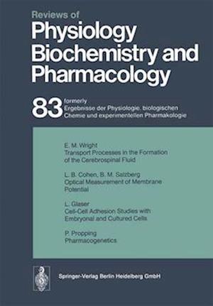 Reviews of Physiology, Biochemistry and Pharmacology : Volume: 83