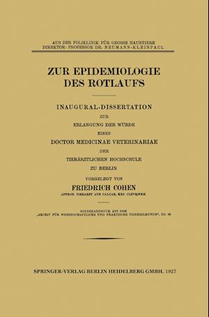 Zur Epidemiologie Des Rotlaufs