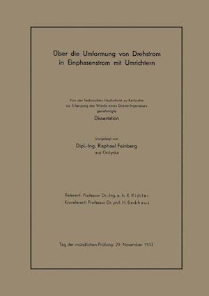 Über Die Umformung Von Drehstrom in Einphasenstrom Mit Umrichtern