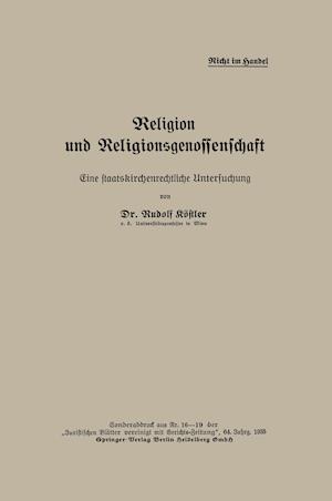 Religion und Religionsgenossenschaft