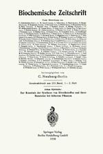 Zur Kenntnis der Synthese von Eiweißstoffen und ihrer Bausteine bei höheren Pflanzen