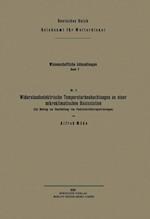 Widerstandselektrische Temperaturbeobachtungen an einer mikroklimatischen Basisstation