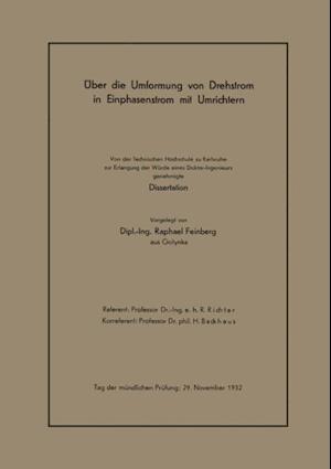 Über die Umformung von Drehstrom in Einphasenstrom mit Umrichtern