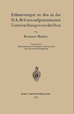 Erläuterungen zu den in das D.A.-B.6 neu aufgenommenen Untersuchungsvorschriften