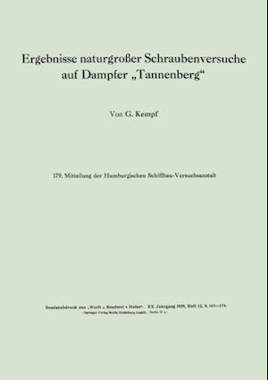 Ergebnisse naturgroßer Schraubenversuche auf Dampfer „Tannenberg“